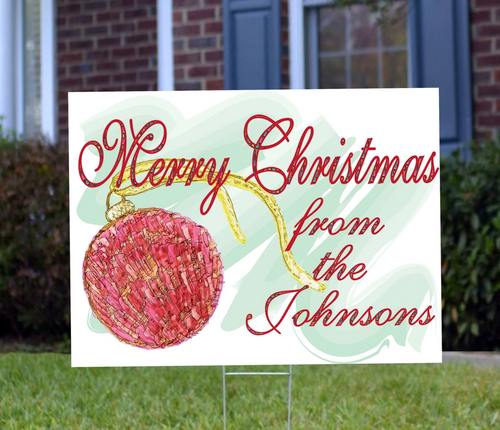 Christmas yard sign personalized