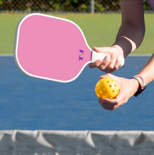 pink personalized pickleball paddle