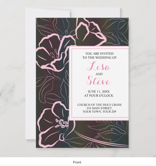 tropical wedding invitation