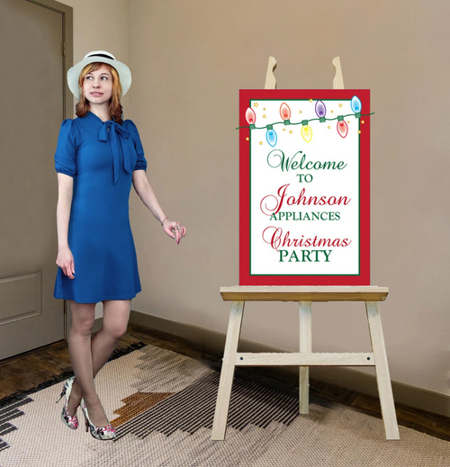 christmas party sign