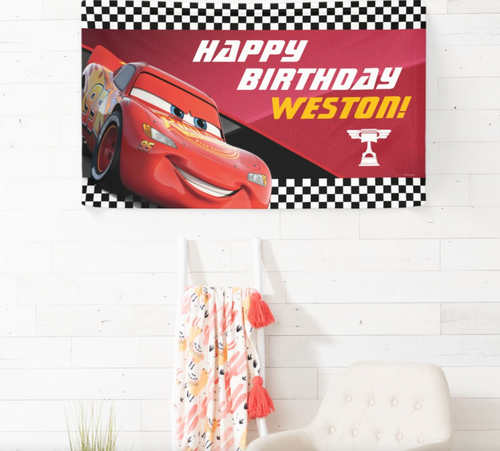 Cars Lightning McQueen | Birthday Banner