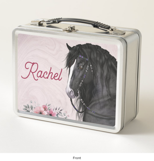 Horse Lover Personalized Metal Lunchbox