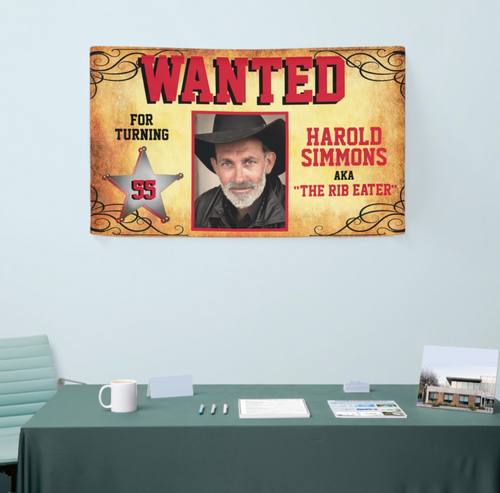 Western Birthday Wanted Banner