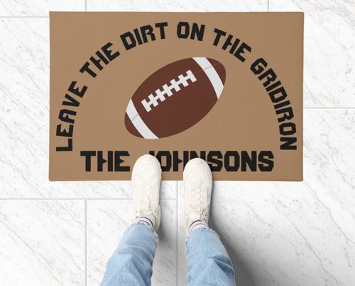 Football Theme Personalized Doormat