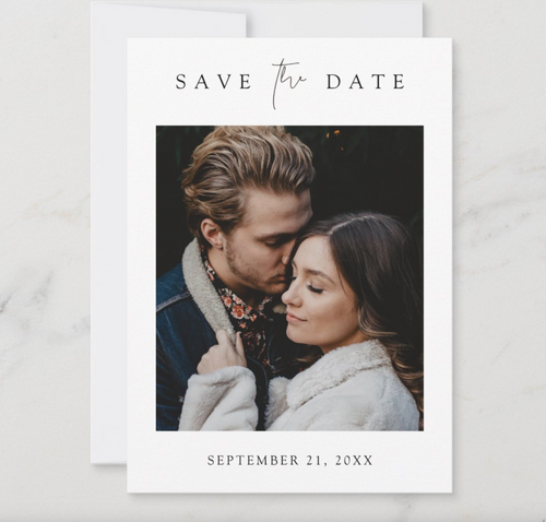 Elegant Photo Wedding Save the Date Template