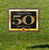 Black and Gold Golden Anniversary Staked Yard Sign