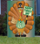 Thanksgiving Happy Turkey Day yard sign printed on white coroplast, includes H stake