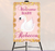 Elegant Pink and Gold Swan Foam Board Welcome Sign