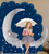 Large Moon and Background, wedding entrance prop, kids theme party, prom decorations, baby shower. Easel included to make it stand.
