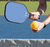 Blue pickleball paddle