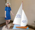 Sailboat cardboard cutout