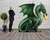 Green Dragon cardboard cutout prop 86 inches tall x 86 inches wide - 2 panels with easels on the back