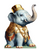 Cute Circus Elephant Cardboard Cutout with Easel on the back