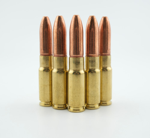 Five rounds of Phantom Defense's premium 338 ARC subsonic solid copper expanders.