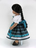 Handmade Doll Clothes fit American Girl Josefina - Skirt, Blouse, Pantaloons - Turquoise, Black