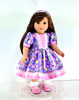 18 inch Handmade Doll Clothes fit American Girl - Dress, Headband, Bloomers - Lavender, Pink, Green, Yellow
