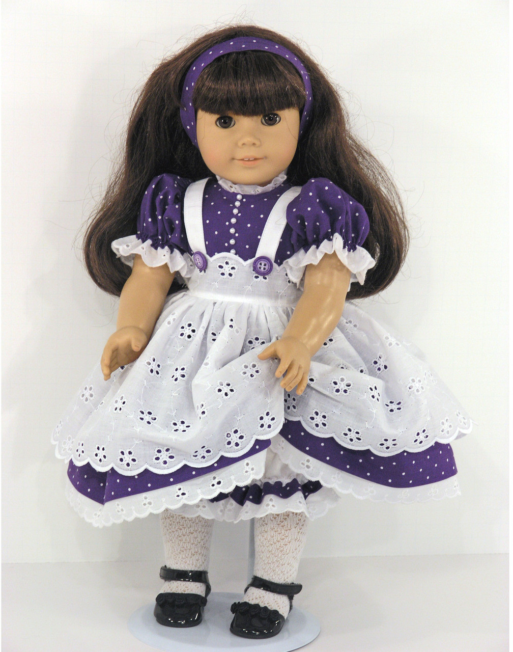 girls purple pinafore dress