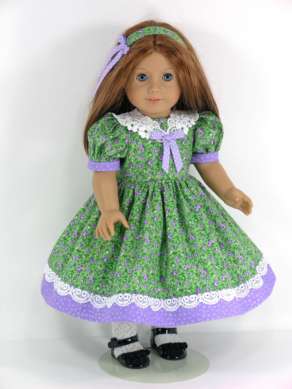 Handmade American Doll Clothes - Emily Dress, Pantaloons, Headband ...