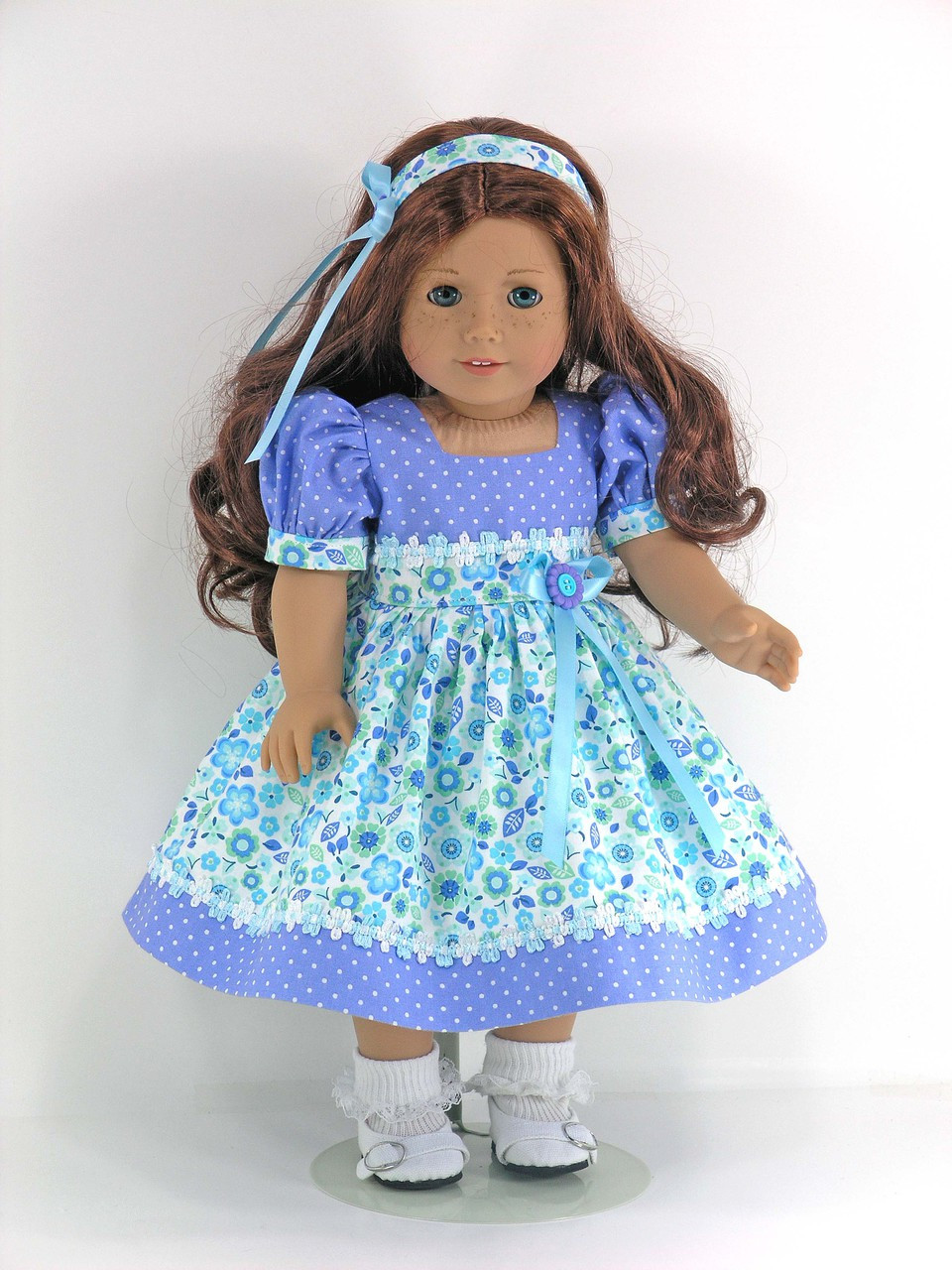 18 inch Doll Clothes Handmade for American Girl - Dress, Headband