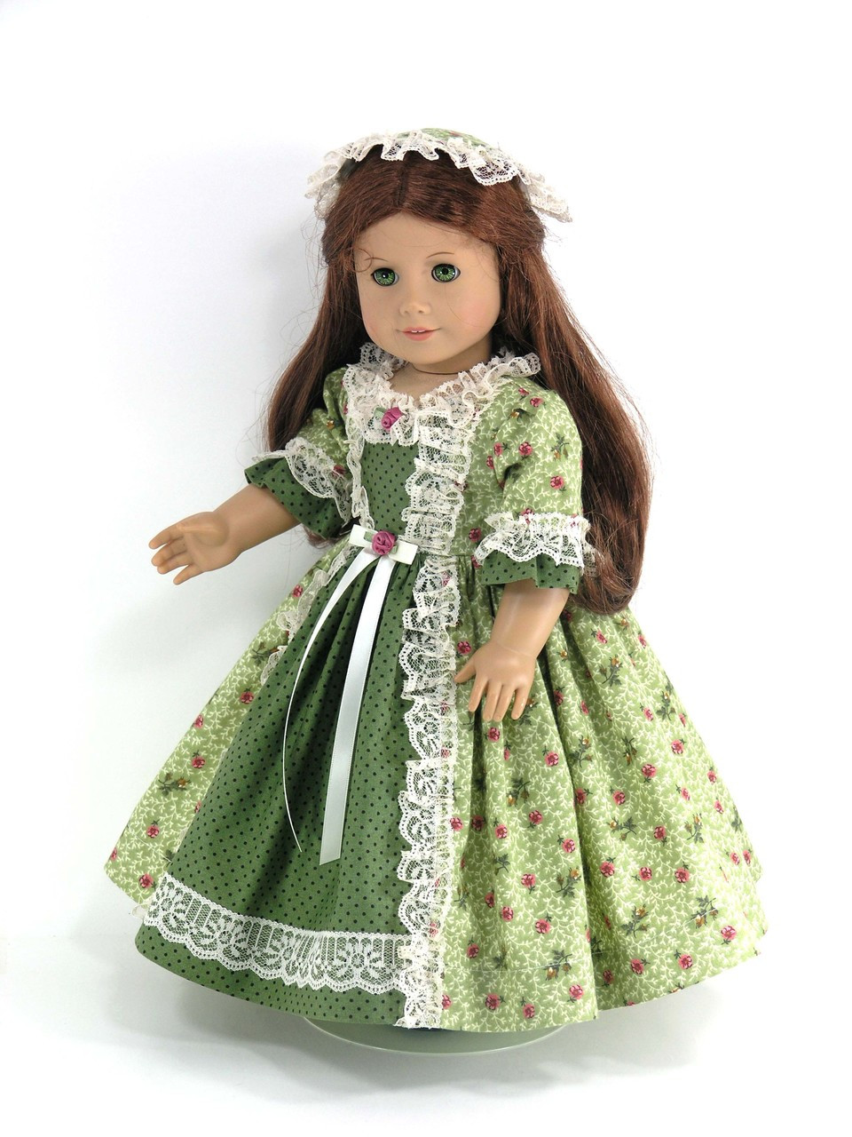 Handmade Doll Clothes For American Girl Felicity Green Rose