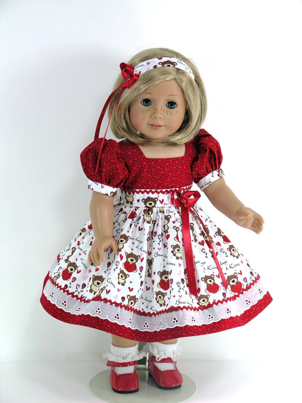 Handmade Doll Clothes for American Girl - Dress, Headband, Pantaloons ...
