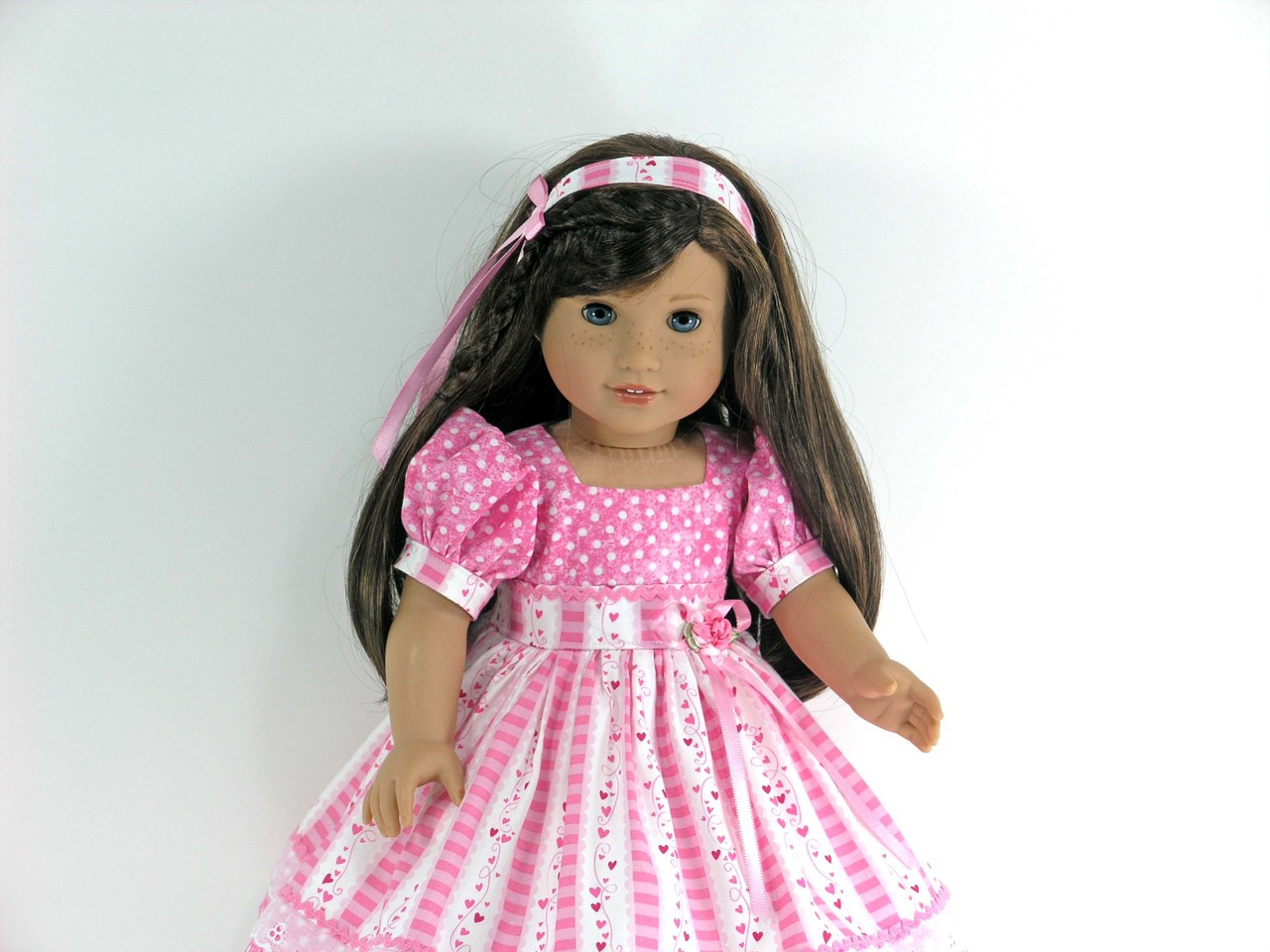 Handmade Clothes for American Girl Doll - Dress, Headband, Pantaloons ...