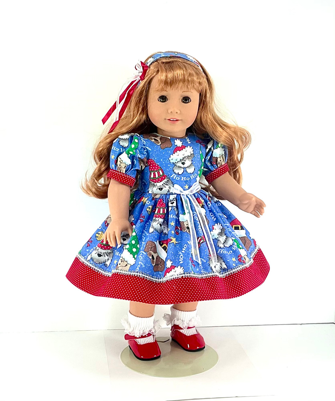 Christmas Doll Clothes Handmade for 18 inch American Girl - Dress