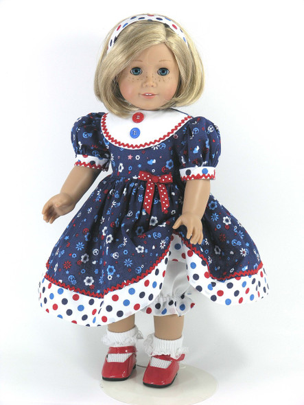 July 4th doll dress