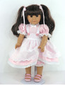 American Girl Handmade Doll Clothes Pinafore Pink Check Dress