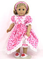 Flannel Gown Pink Hearts PJs Handmade American Girl Doll Clothes