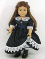 Handmade American Girl Green Plaid Taffeta Doll Dress