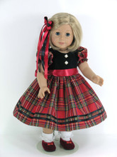 Clothes for American Girl Doll - Red Taffeta, Velveteen