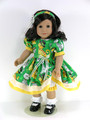 Handmade 18 inch Clothes for 18 inch American Girl Doll - Dress, Pantaloons, Headband - Sparkle Cats, Shamrocks