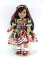 18 inch Doll Clothes Handmade for American Girl - Dress, Pantaloons, Headband - Trucks, Patriotic Puppies and Flags