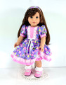 18 inch Handmade Doll Clothes fit American Girl - Dress, Headband, Bloomers - Lavender, Pink, Green, Yellow