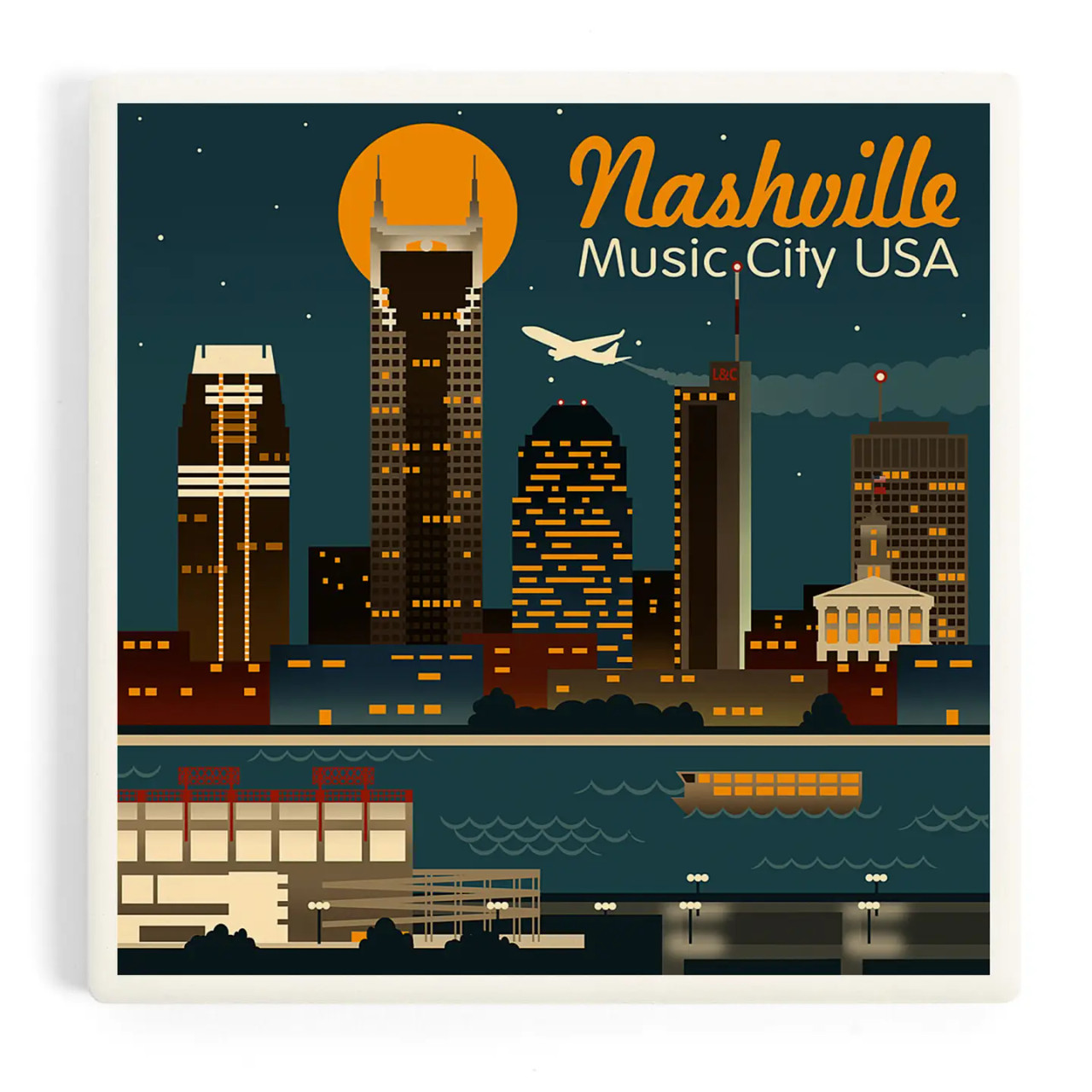 Lantern Press Nashville Coaster