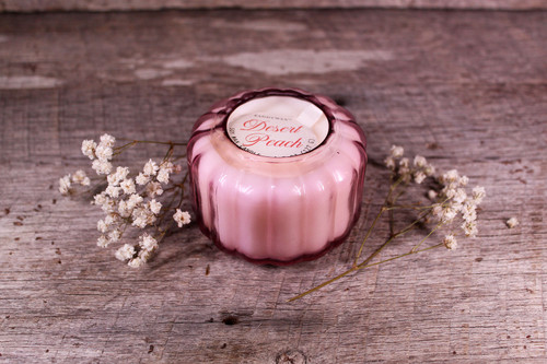 4.5 oz. Ripple Transparent Candle - Desert Rose