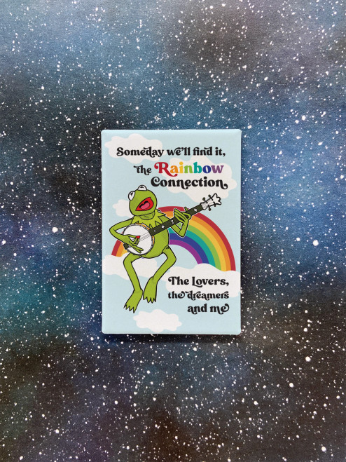 The Red Swan Shop Magnet - Kermit the Frog Rainbow Connection