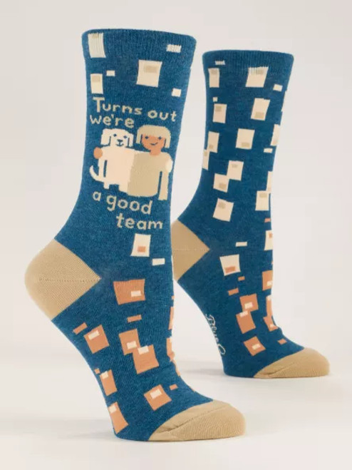 Blue Q Women's Crew Socks - Turns Out We're a Good Team