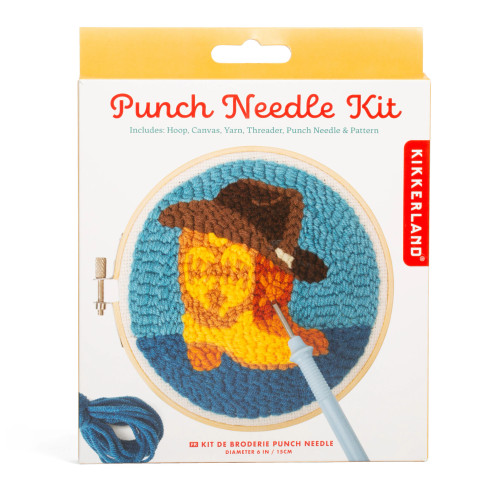 Kikkerland Western Punch Needle Kit
