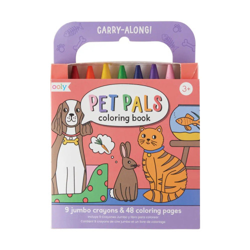 Ooly Carry Along Coloring Book Set Pet Pals