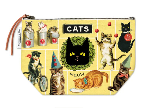 Cavallini Vintage Cats Pouch