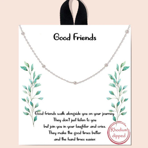 Good Friends Necklace - Silver