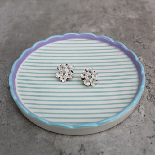 Cluster Flower Round Shape Stud Earrings