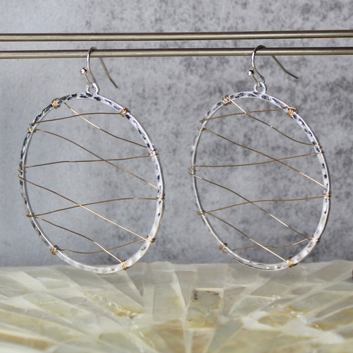 Golden Stella Wired Circle Earrings