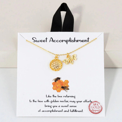 Good Feelings Sweet Accomplishment Necklace - Gold