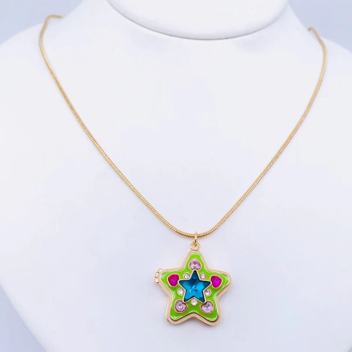 Starshine Enamel Star Album Opening Pendant Necklace by Mio Queena