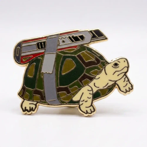 Box Cutter Turtle Pin by Strike Gently