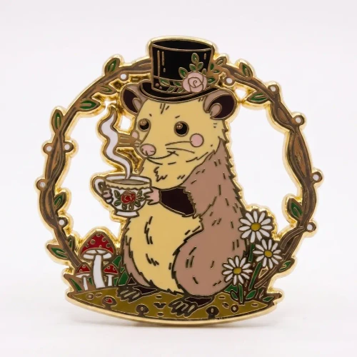 Mr. Fancy Possum Enamel Pin by Strike Gently