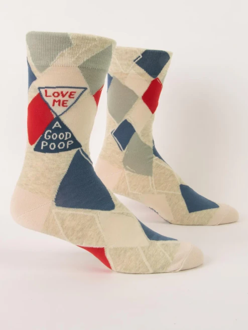 Blue Q Love Me A Good Poop Men's Socks